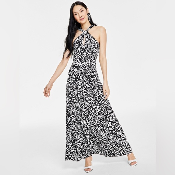 NWT - INC International Concepts Keyhole-Neck Maxi Dress – Size Small - Picture 1 of 6